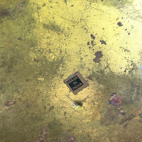 Vintage Brass & Copper Oval Jardiniere Planter with Handles - Picture 11 of 16